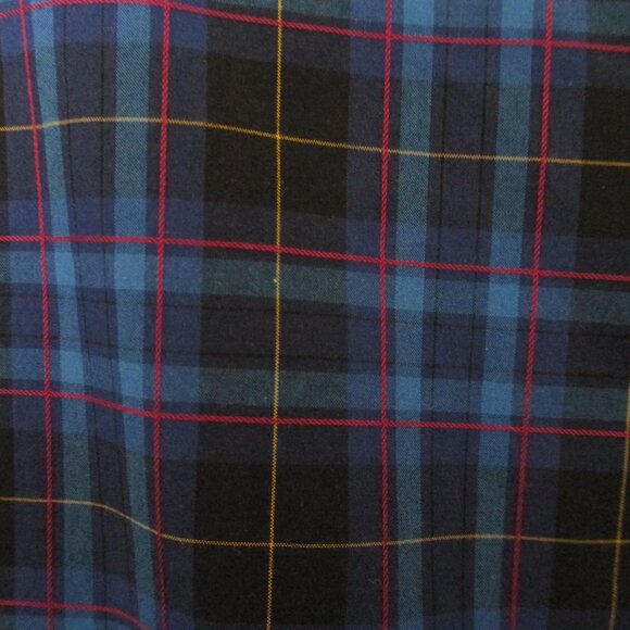 Bugatchi Mens L/S Blue Cotton Plaid Casual Shirt NWOT - Large Shaped Fit - Picture 2 of 3